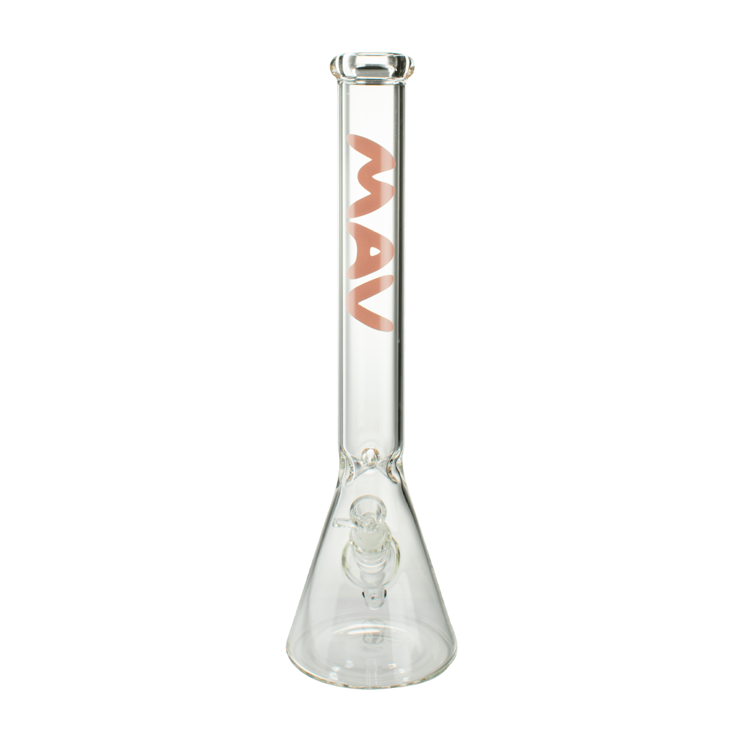 MAV Glass Bong Pink 18" Classic Beaker Bong