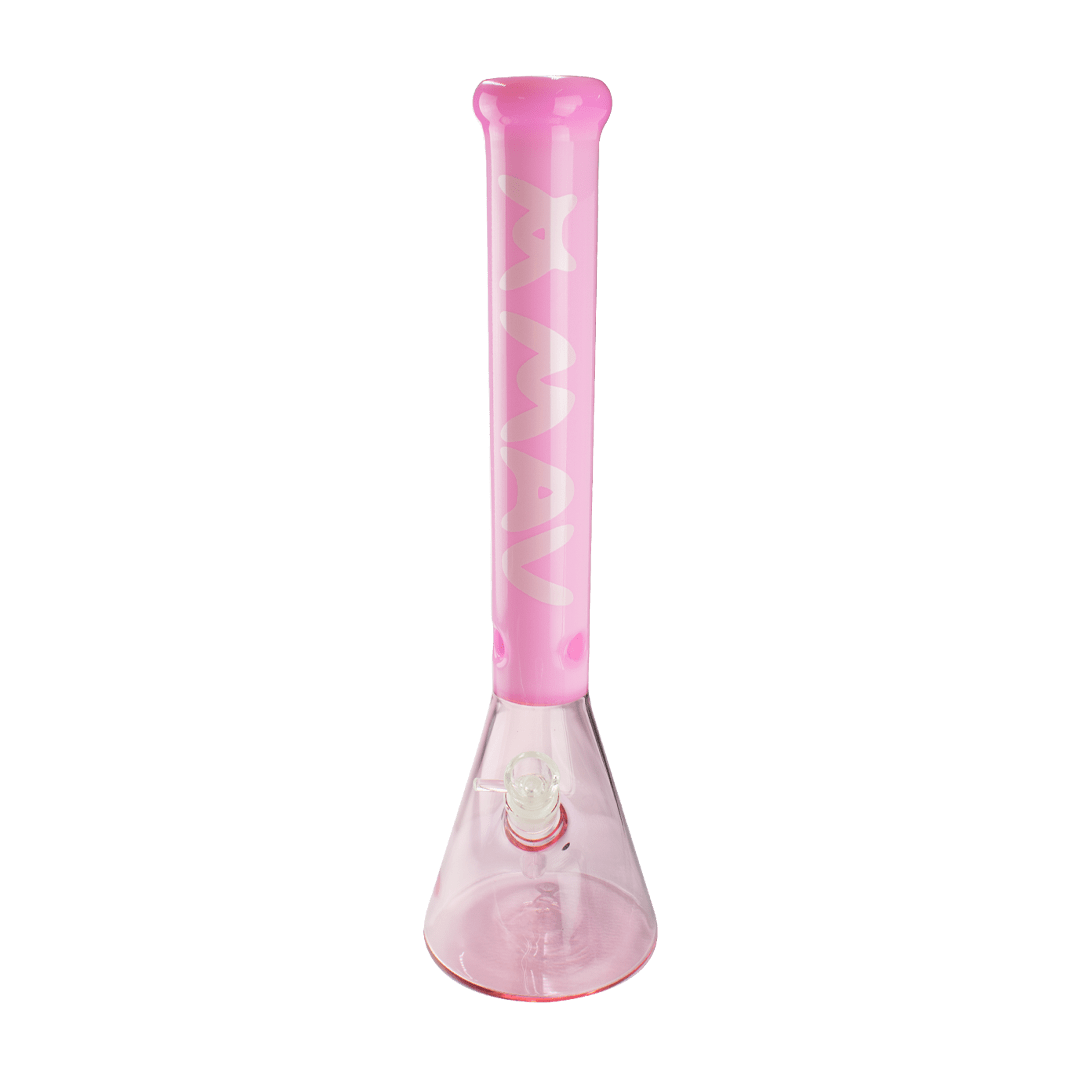 MAV Glass Bong Pink 18" Color Float Sleeve Beaker Bong