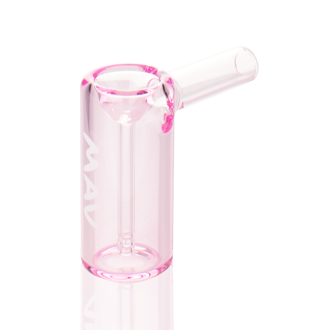 MAV Glass Hand Pipe Pink 2.5" Mini Standing Hammer Bubbler CX45PINK