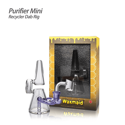 Waxmaid Dab Rig Purple Waxmaid 5.12″ Purifier Mini Recycler Dab Rig