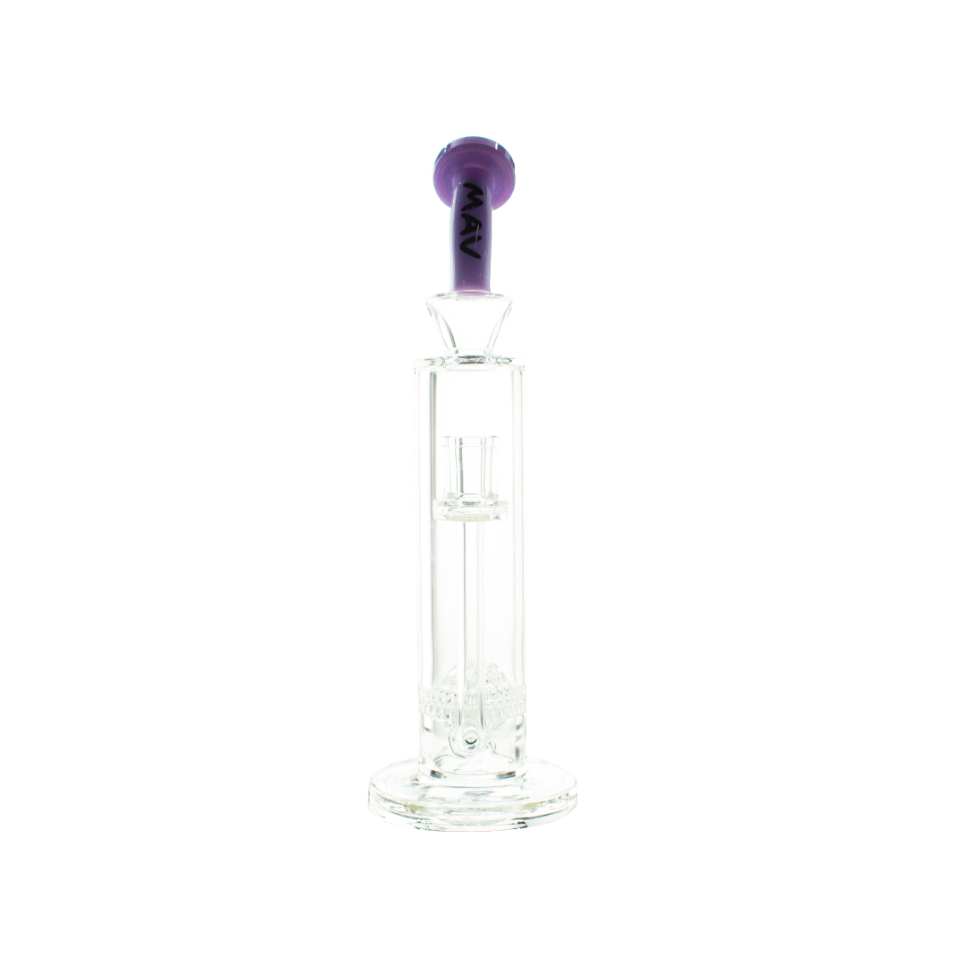 MAV Glass Bong Purple Arcata Honeyball Bent Neck Bong