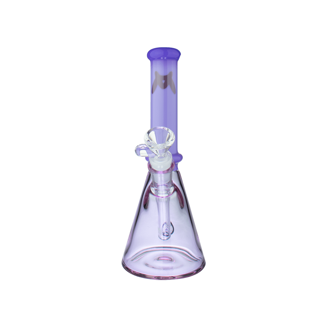 MAV Glass Bong Purple Milk and Purple 10" San Pedro 2 Tone Beaker