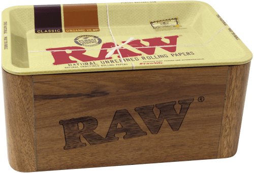 RAW Gift Set Classic Metal Rolling Tray With Assorted RAW Papers