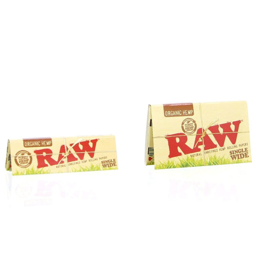 HBI Papers RAW Organic Hemp Single Wide Rolling Papers