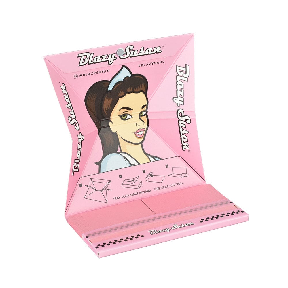 Blazy Susan Rolling Papers Blazy Susan Pink Papers Deluxe Rolling Kit 20 Piece Display