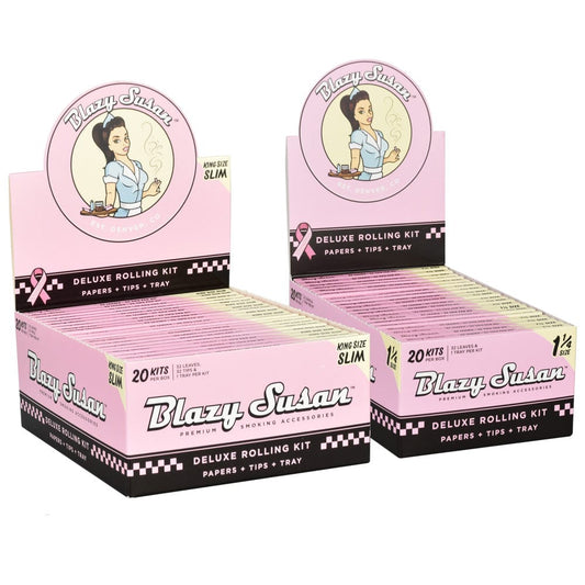 Gift Guru Rolling Papers Blazy Susan Pink Papers Deluxe Rolling Kit 20 Piece Display