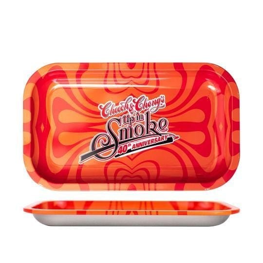 Cheech and Chong Up in Smoke Rolling Tray medium Up In Smoke 40th Anniversary Red Tray