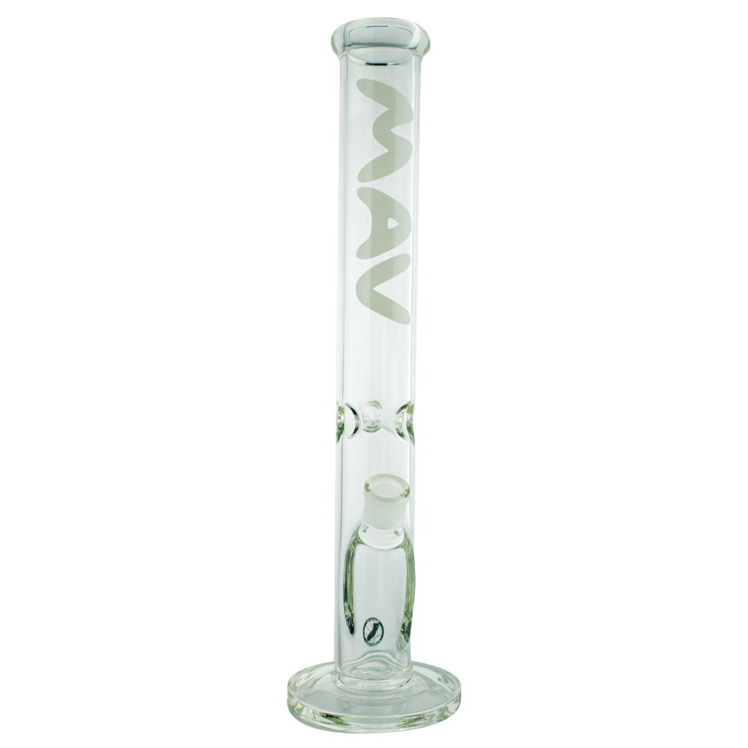 MAV Glass Bong White 18" Classic Straight Tube Bong