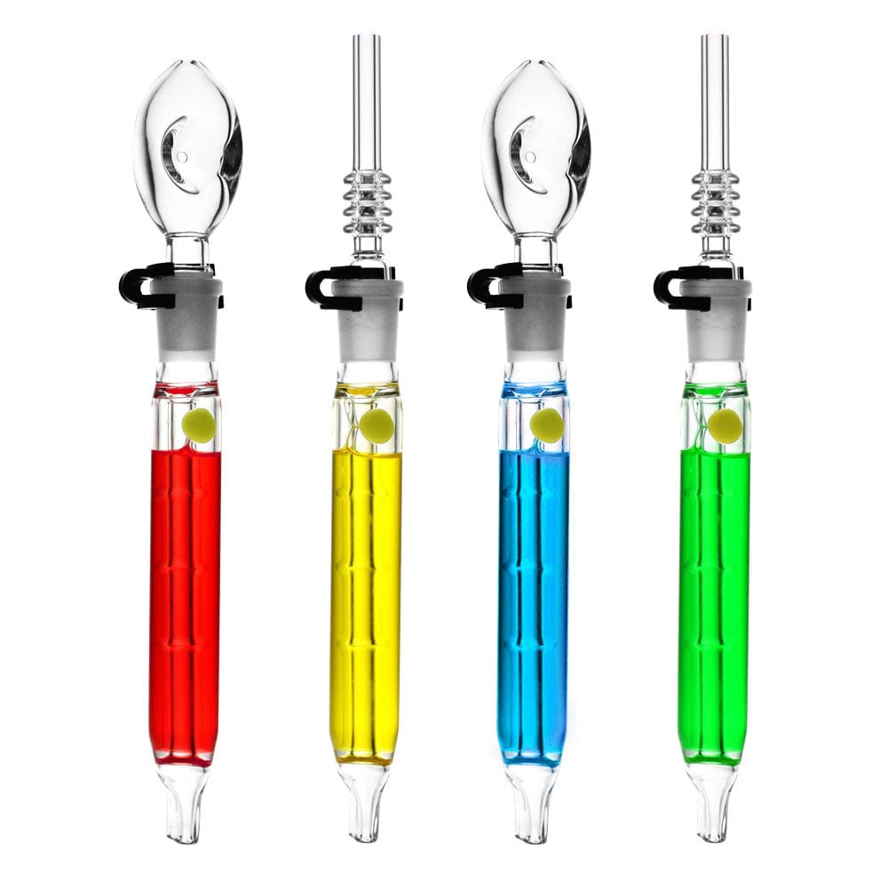 Daily High Club Dab Straw Freezable Glycerin Dab Straw Spoon Pipe- 10.5" / Colors Vary