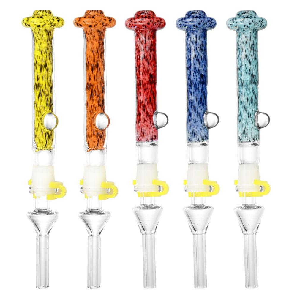 Daily High Club Dab Straw Beam Me Up Dab Straw with Quartz Tip - 7" / Colors Vary