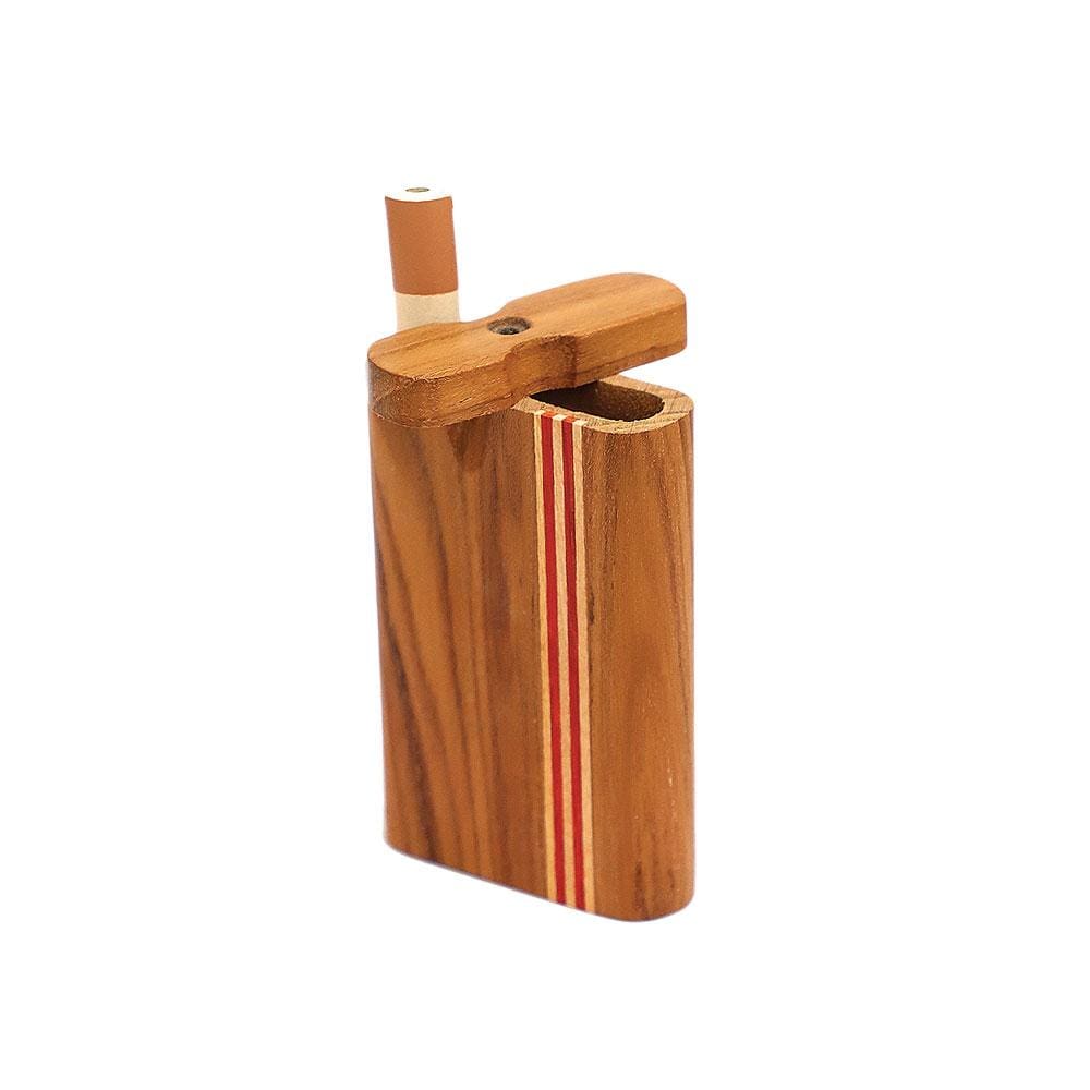 Gift Guru Hand Pipe Small Striped Light Wood Dugout