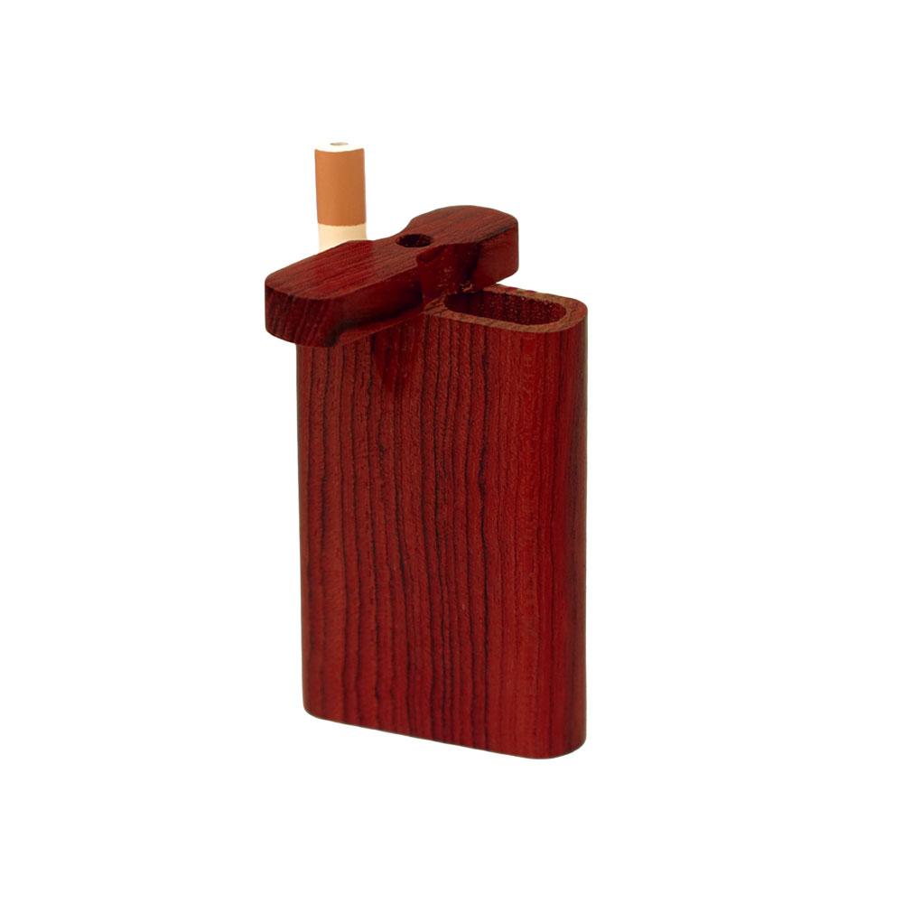 Gift Guru Hand Pipe Small Solid Dark Wood Dugout