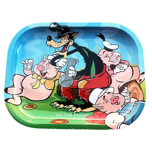 Kill Your Culture Rolling Trays 3 Little 420 Pigs Rolling Tray