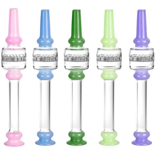 Daily High Club Dab Straw Honeycomb Dab Straw w/ Color Accents - 5.5"/Colors Vary