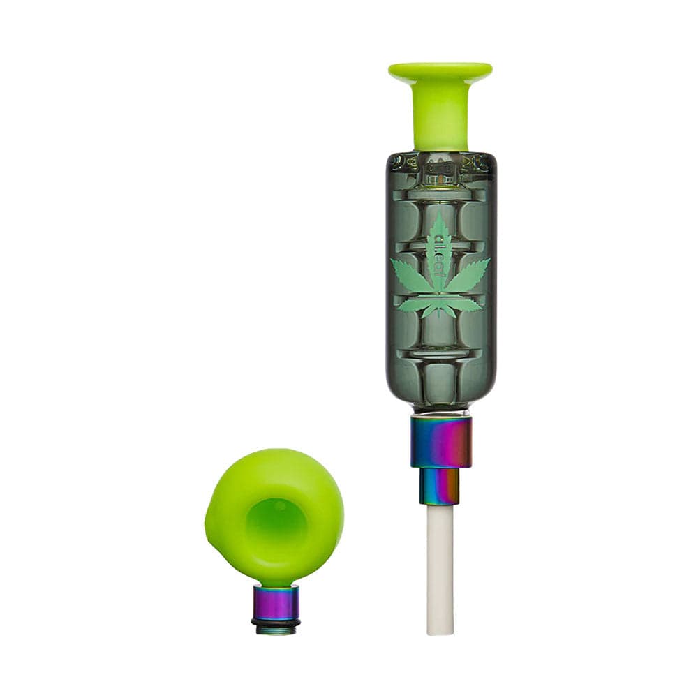 Daily High Club Dab Straw Green aLeaf 2-in-1 Liquid Purifier Pro Dab Straw & Pipe Combo | 6"