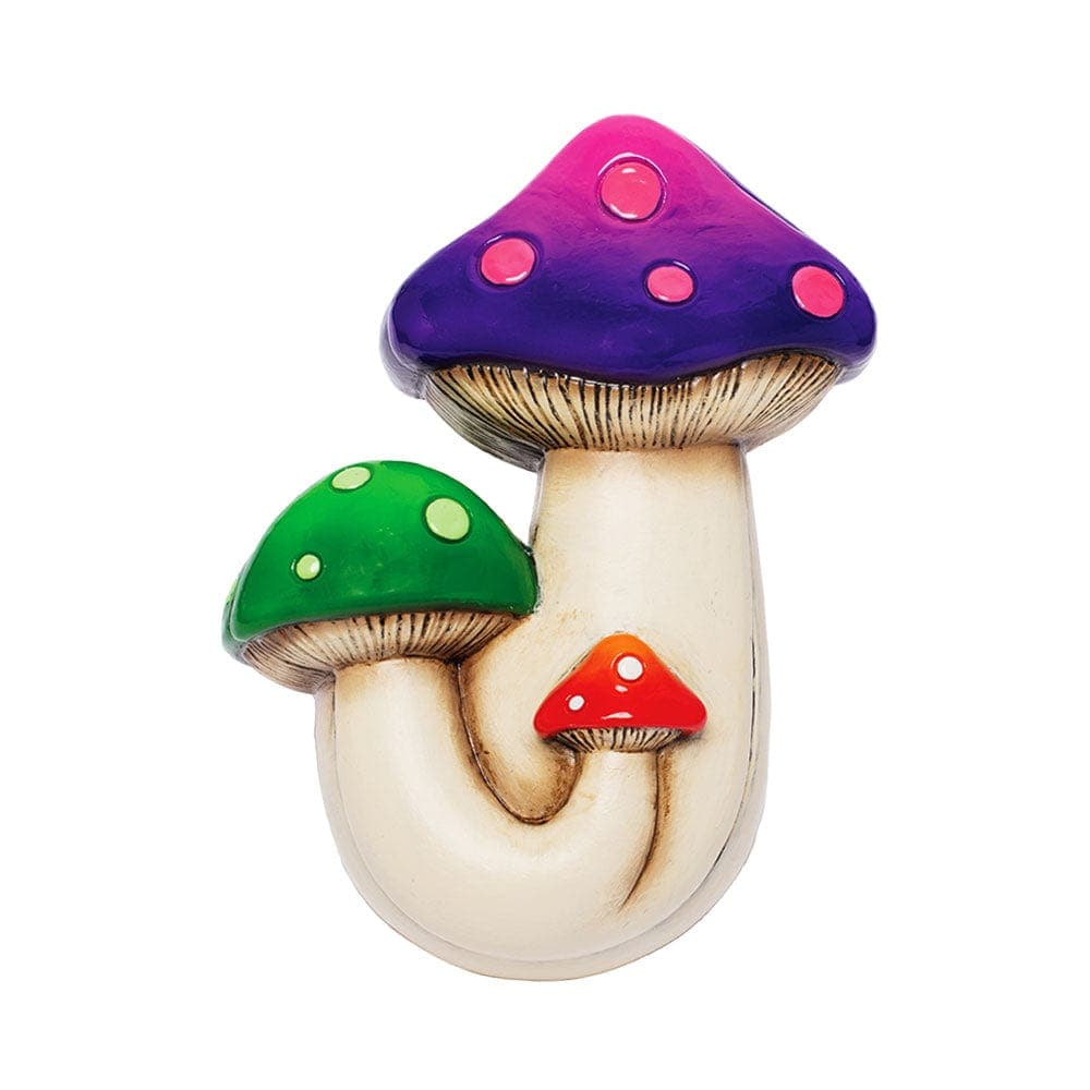 Gift Guru Multicolor Fujima Triple Mushroom Polyresin Stash Box | 6"