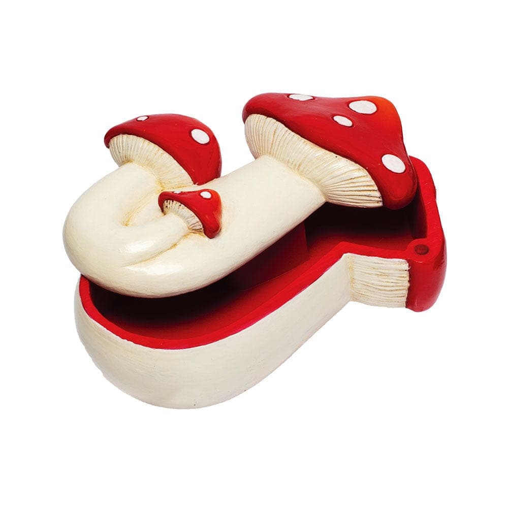 Gift Guru Fujima Triple Mushroom Polyresin Stash Box | 6"
