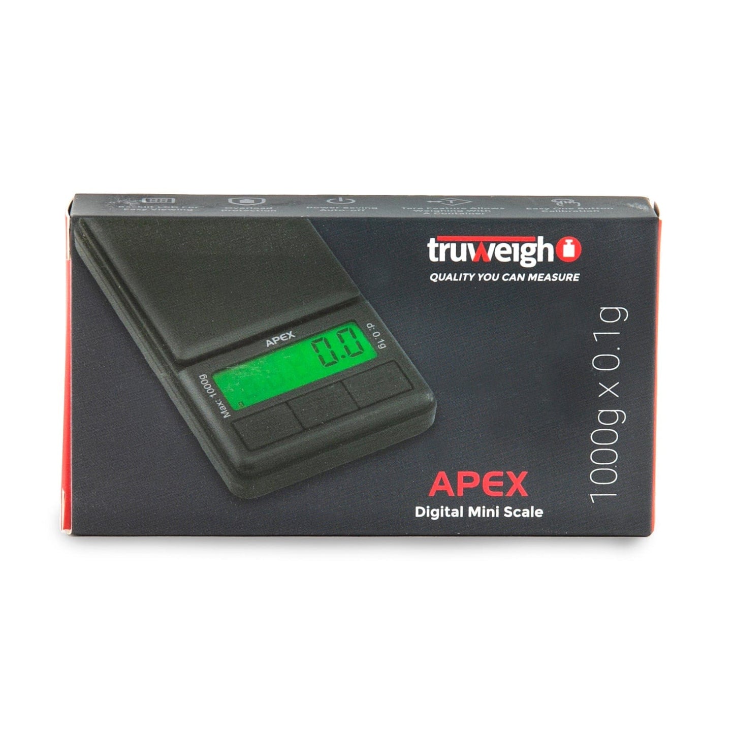 Truweigh Scales 1000g x 0.1g Truweigh APEX Digital Mini Scale - 1000g x 0.01g