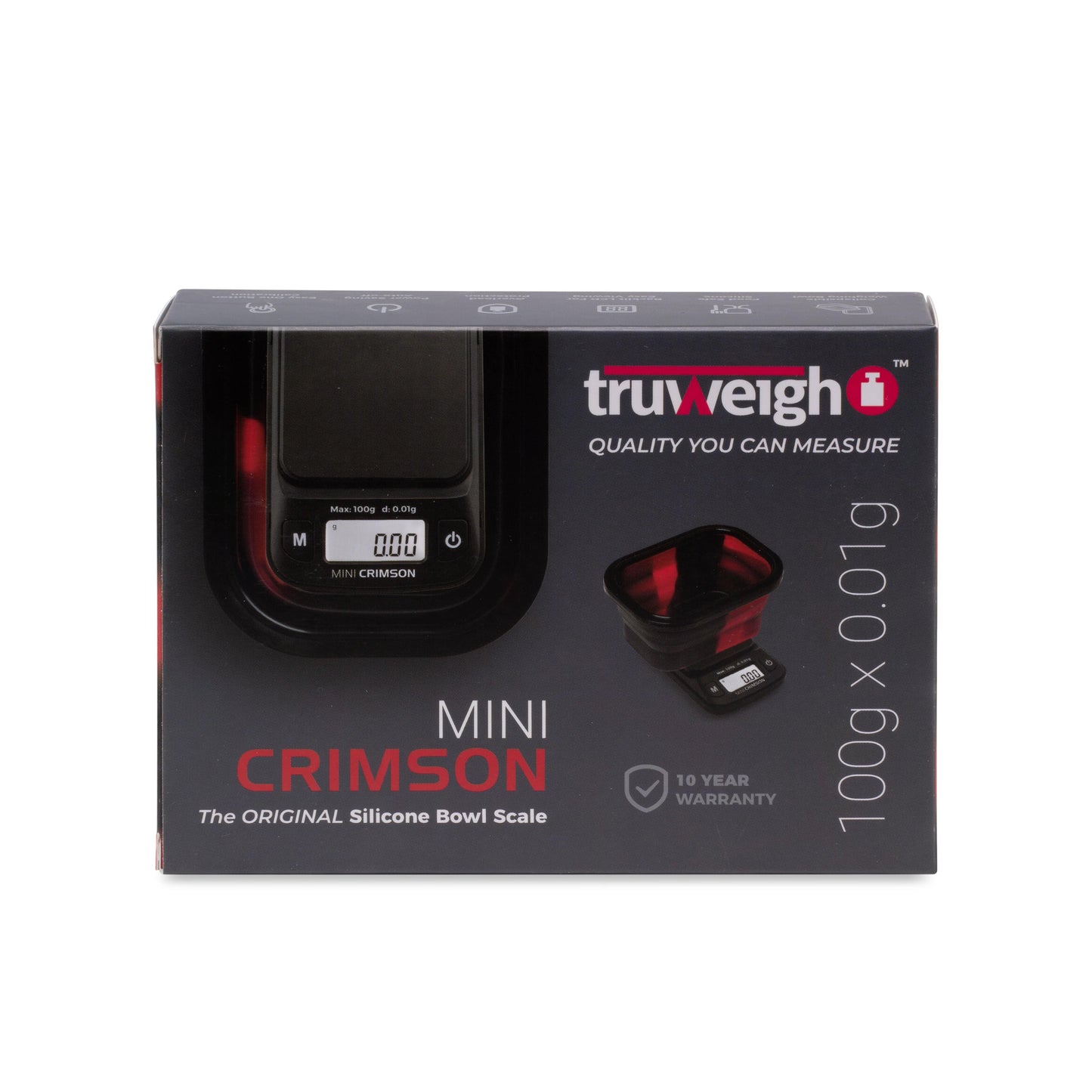 Truweigh Scales Red/Black Tie-Dye Truweigh Mini Crimson Collapsible Bowl 100G X 0.01G