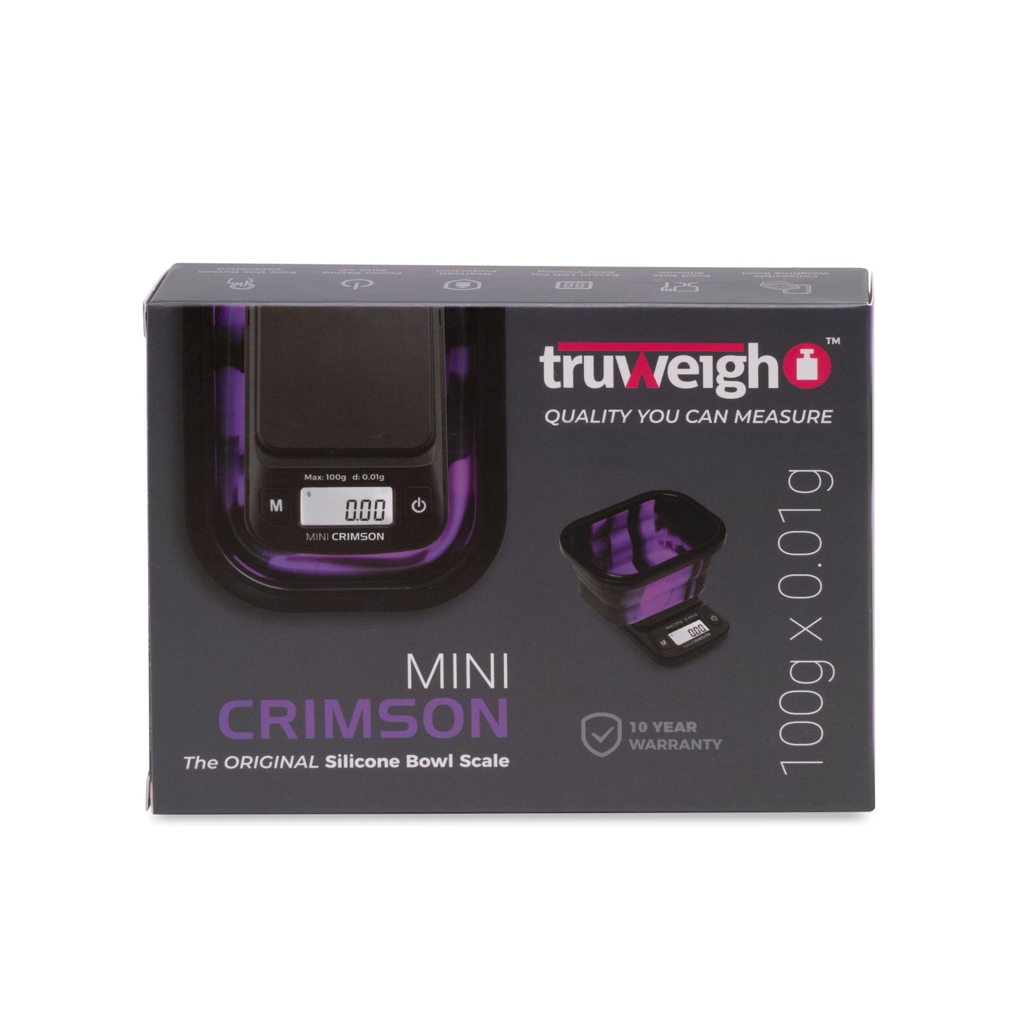 Truweigh Scales Black/Purple Tie-Dye Truweigh Mini Crimson Collapsible Bowl 100G X 0.01G