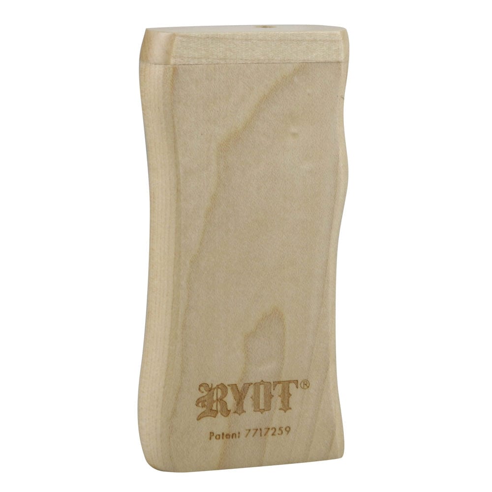 Gift Guru Hand Pipe Maple RYOT Wooden Magnetic Dugout Taster Box