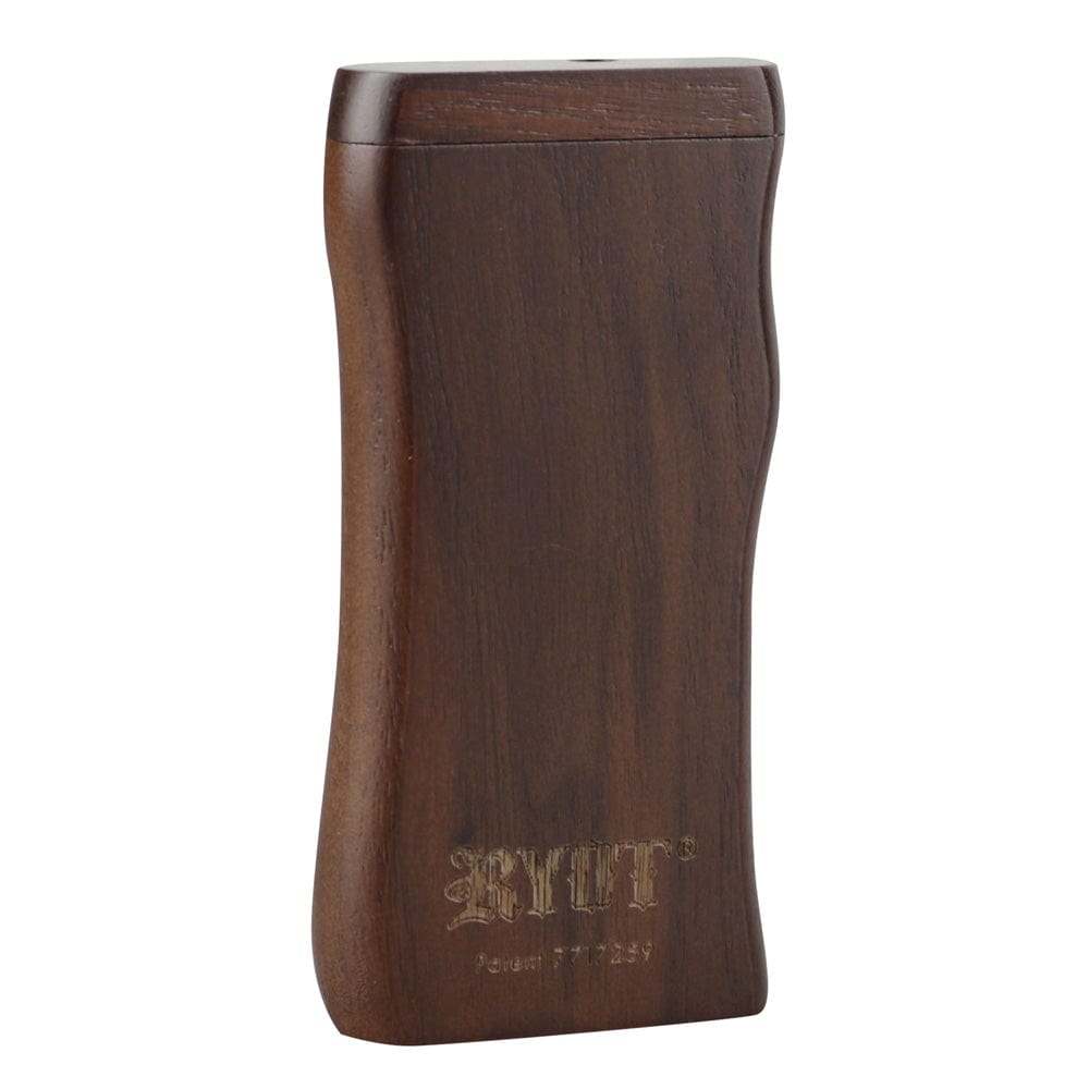 Gift Guru Hand Pipe Walnut RYOT Wooden Magnetic Dugout Taster Box