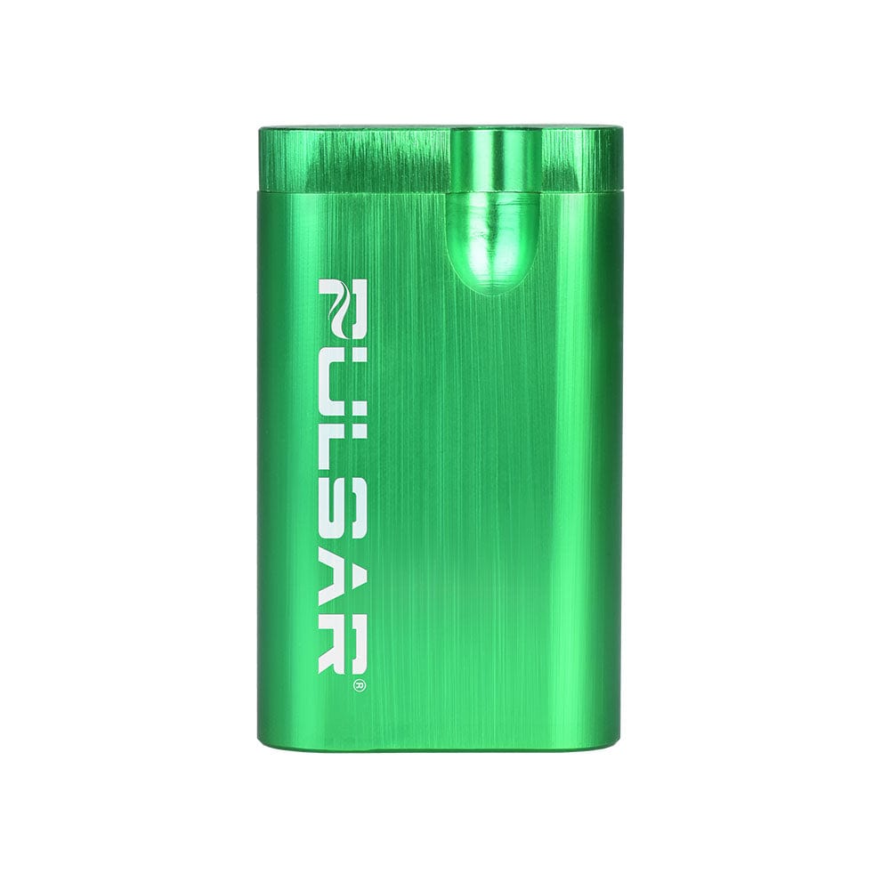 Gift Guru Hand Pipe 3 Inch (7.62 cm) / Dugout Green Pulsar Anodized Aluminum Dugout
