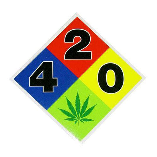 Daily High Club Sticker 420 Hazard Sign Sticker