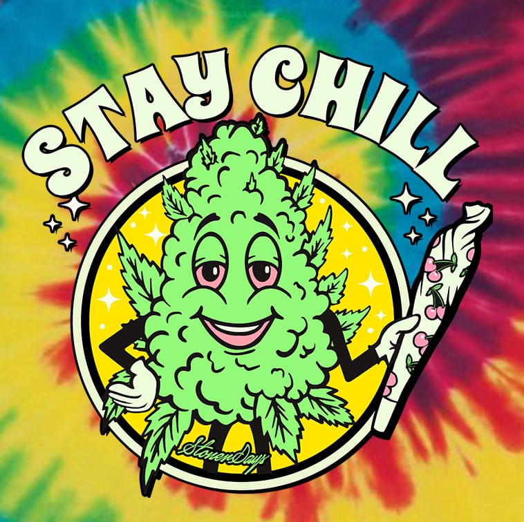 StonerDays Clothing Stay Chill Rainbow Tie dye