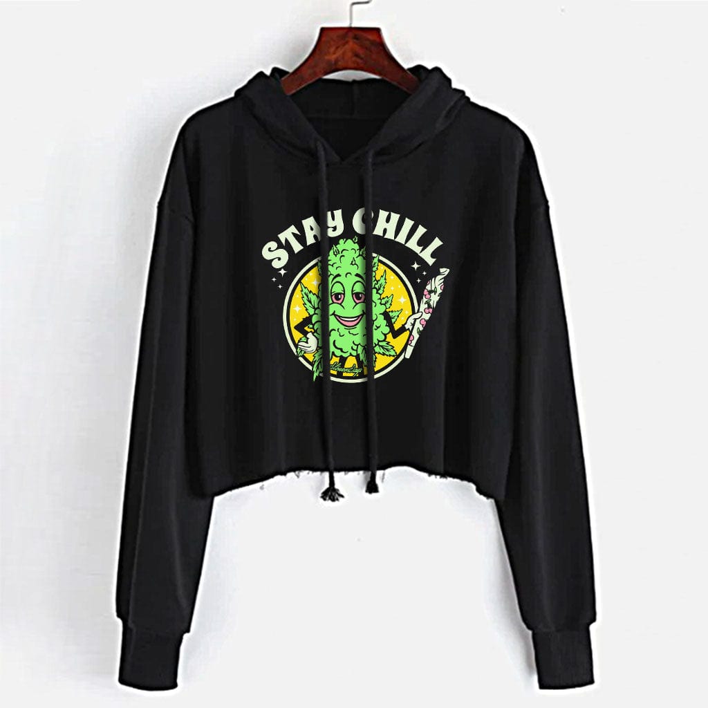 StonerDays Clothing SMALL Stay Chill Crop Top Hoodie