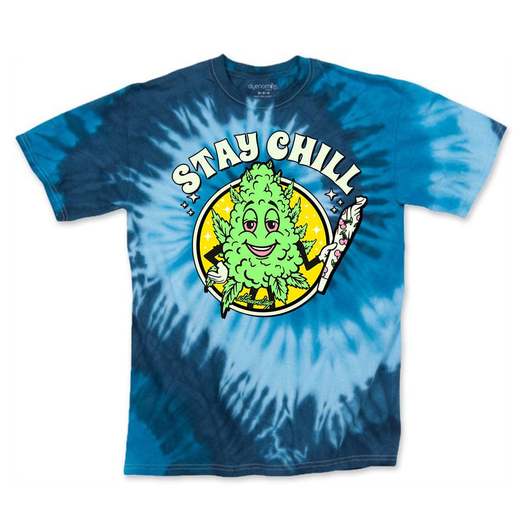 StonerDays Clothing SMALL Stay Chill Blue Tie dye