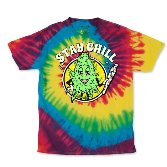 StonerDays Clothing SMALL Stay Chill Rainbow Tie dye