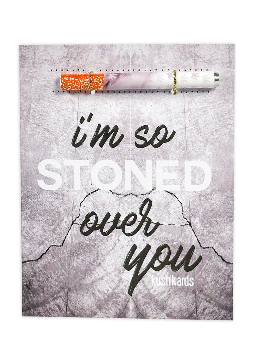 KushKards Greeting Cards One Hitter Kard 🪨 Stoned Over You Cannabis Greeting Card