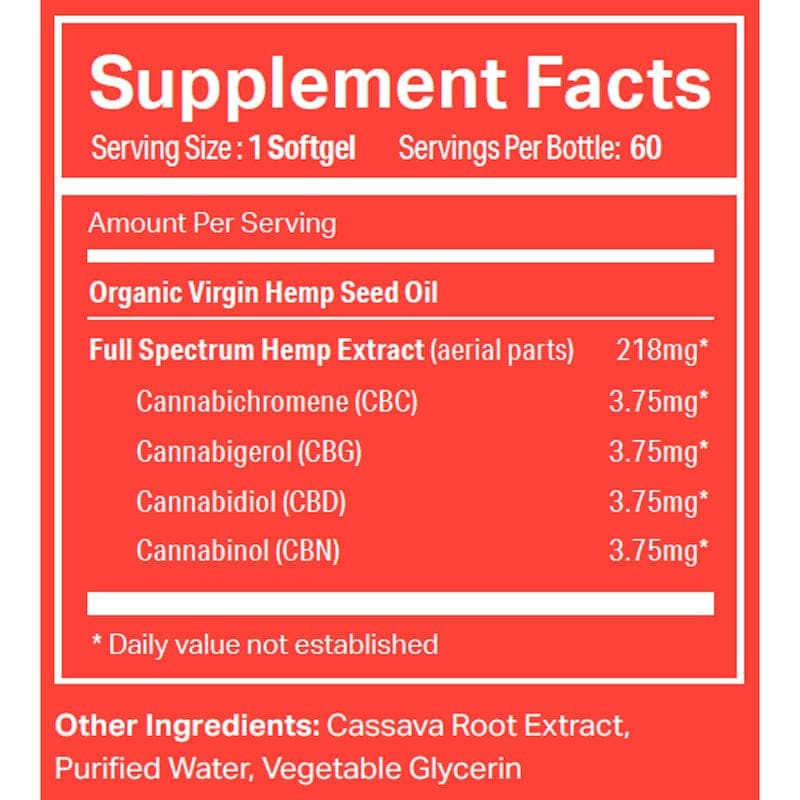 THEFABCBD Food Items Complete Cannabinoid CBD Softgels