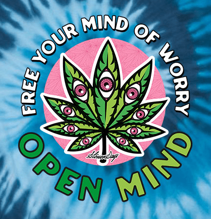 StonerDays Clothing Open Mind Blue Tie dye