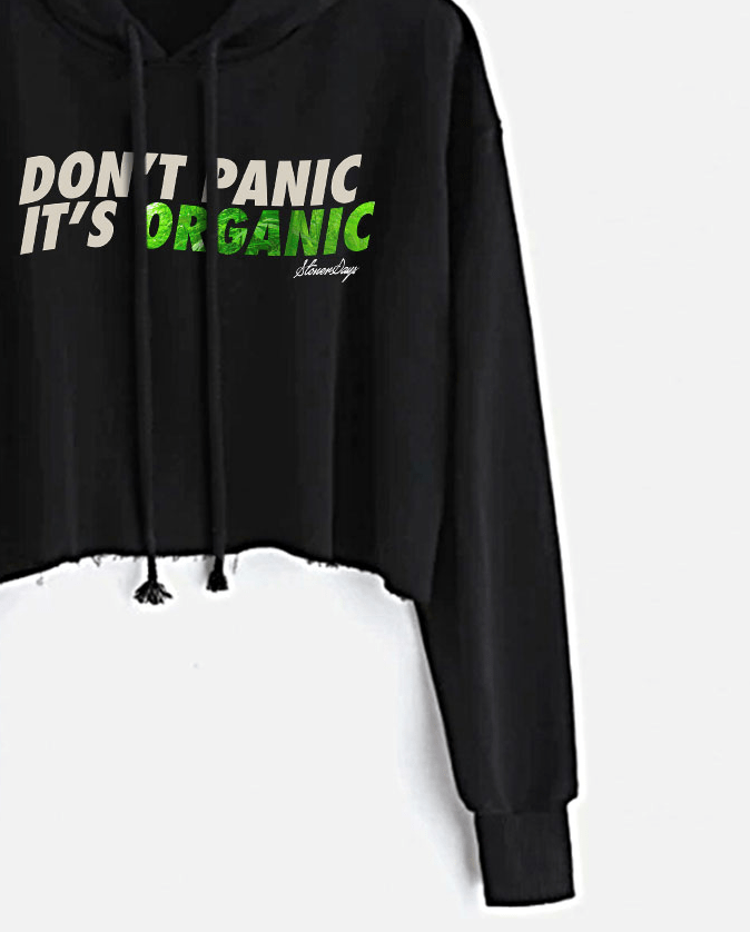 StonerDays crop top hoodie Dont Panic Greens Crop Top Hoodie