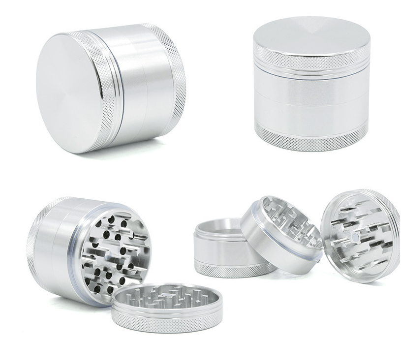 Cloud 8 Smoke Accessory Grinder Silver / 2 Inches 4-Piece Aluminum Grinder