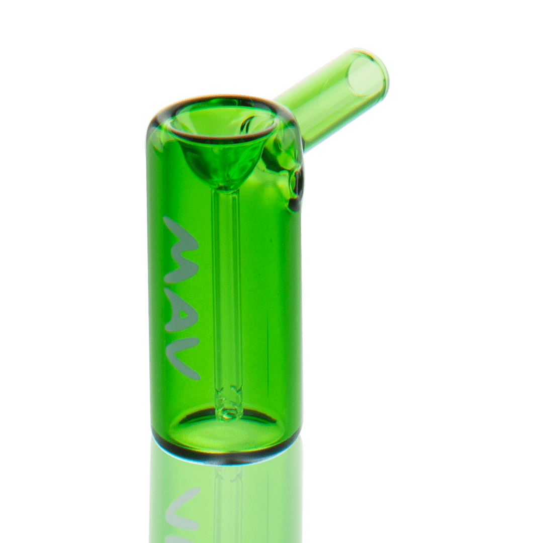 MAV Glass Hand Pipe Transparent Forest 2.5" Mini Standing Hammer Bubbler