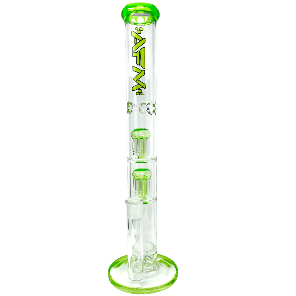 AFM Smoke Bong Lime The Double Ripper 18"