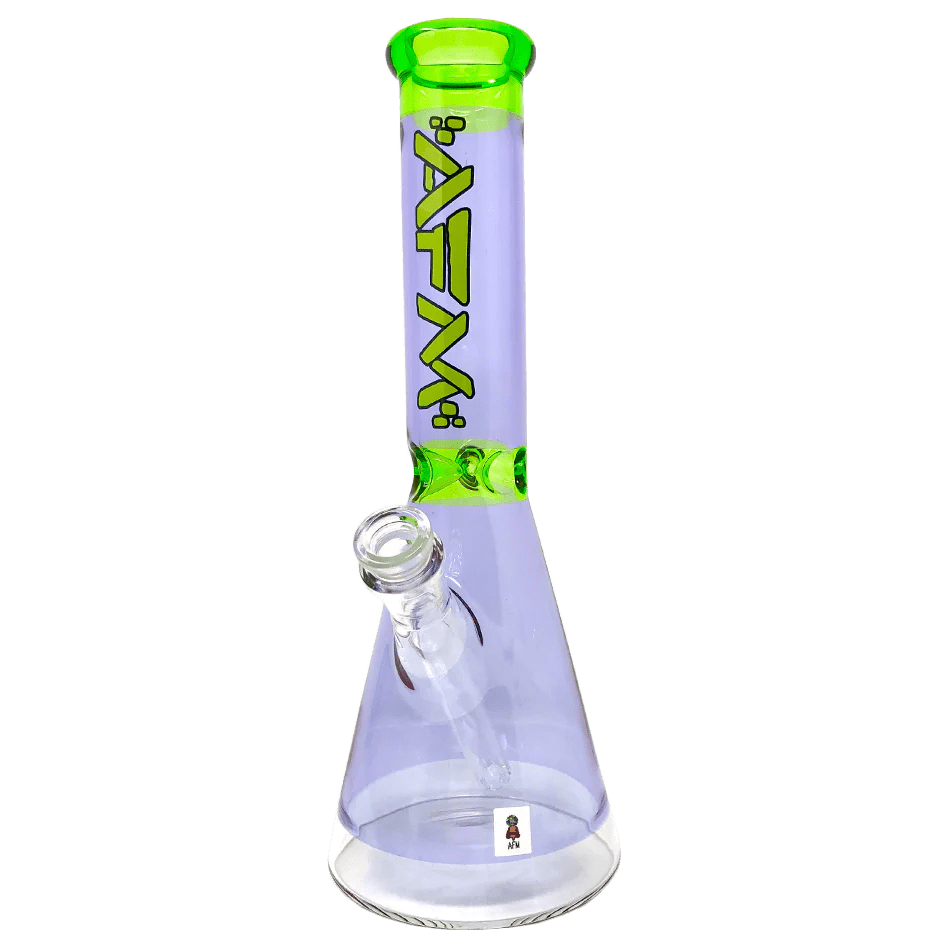 AFM Smoke Bong Lime / Purple The Extraterrestrial Double Color Beaker - 12