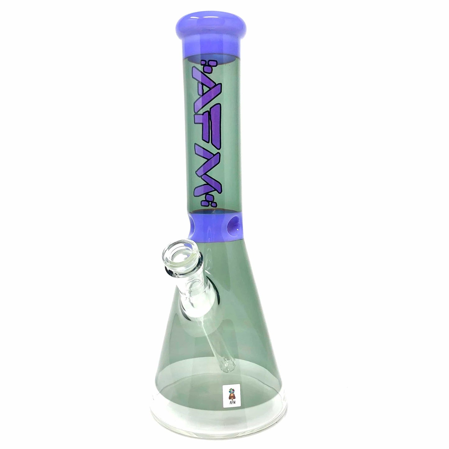 AFM Smoke Bong Purple / Smokey The Extraterrestrial Double Color Beaker - 12"