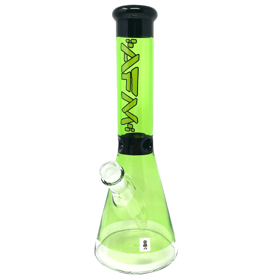 AFM Smoke Bong Black / Lime The Extraterrestrial Double Color Beaker - 12