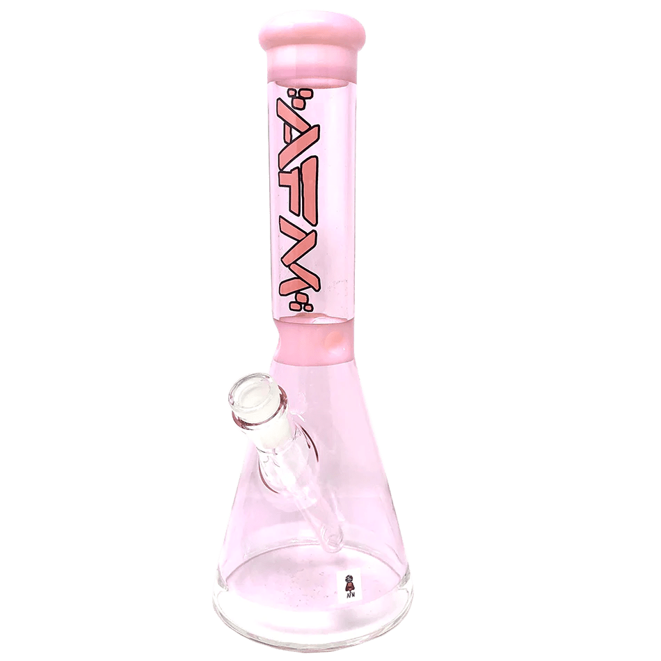 AFM Smoke Bong Double Pink The Extraterrestrial Double Color Beaker - 12"