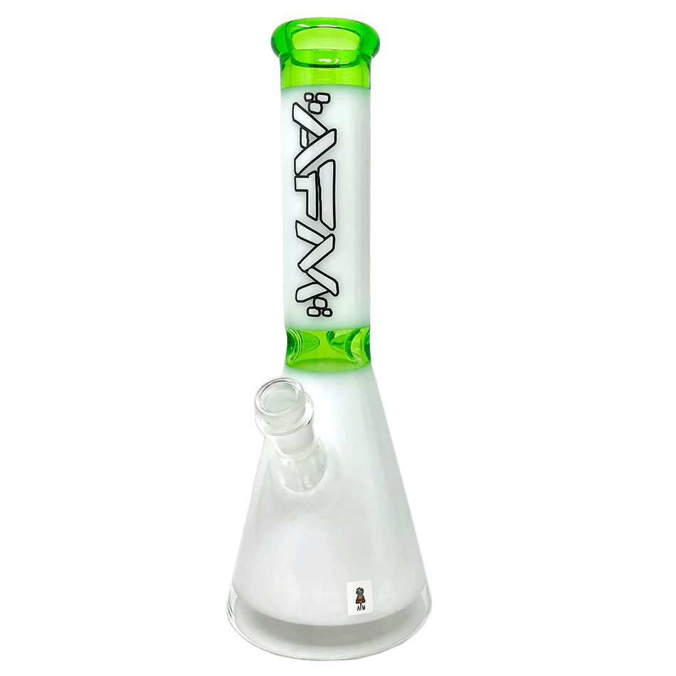 AFM Smoke Bong Lime / Ivory The Extraterrestrial Double Color Beaker - 12