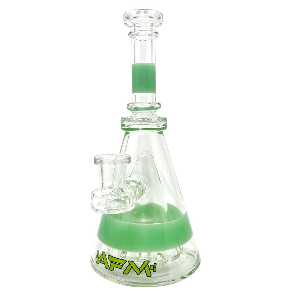 AFM Smoke Dab Rig Mint 8" Pyramid Clear Glass Dab Rig