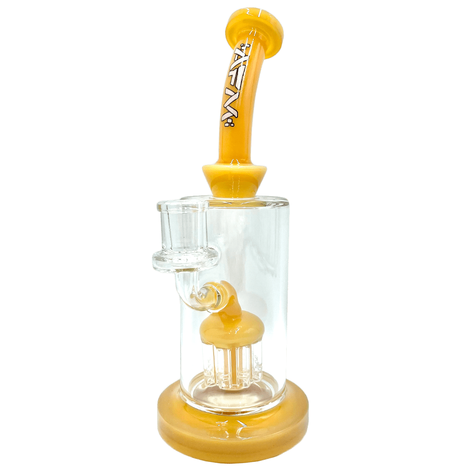 AFM Smoke Dab Rig Butter 8" Arm Perc Colored Glass Dab Rig