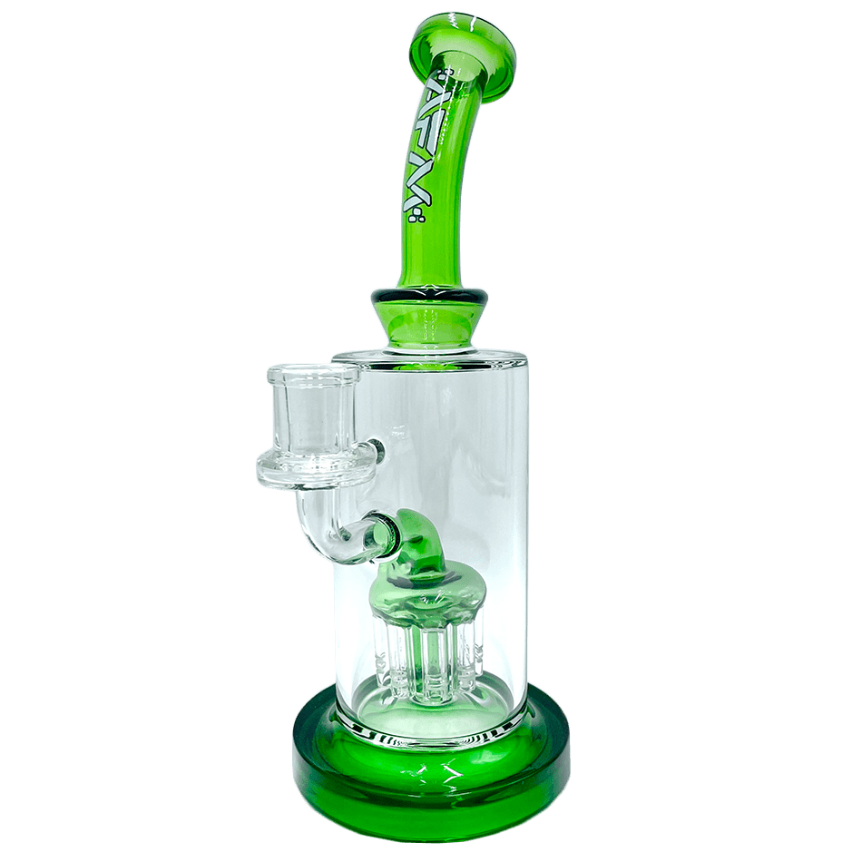 AFM Smoke Dab Rig Forest Green 8" Arm Perc Colored Glass Dab Rig