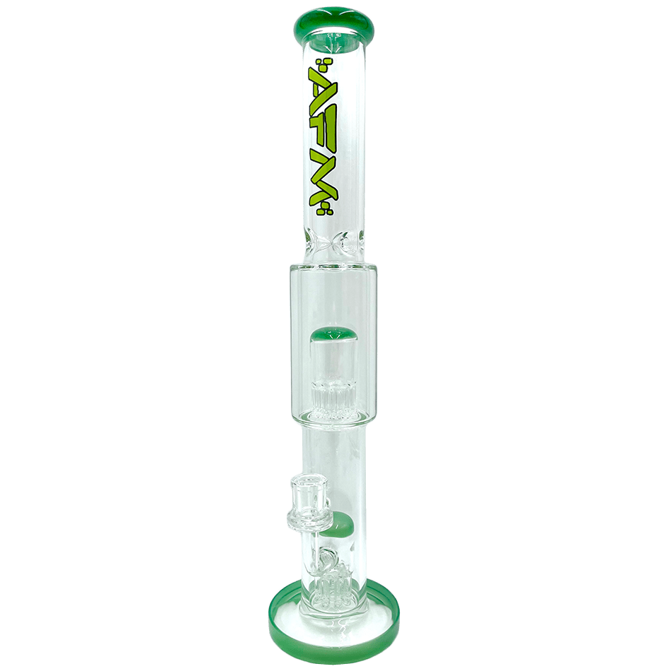 AFM Smoke Bong Forest Green The Double Daisy Straight Rig - 18"