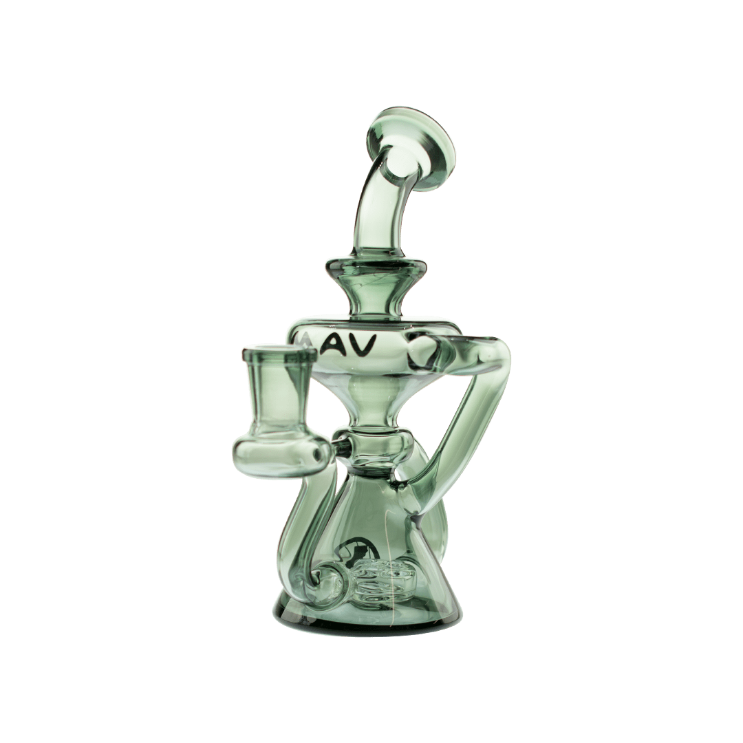 MAV Glass Dab Rig Transparent Black Ventura Recycler