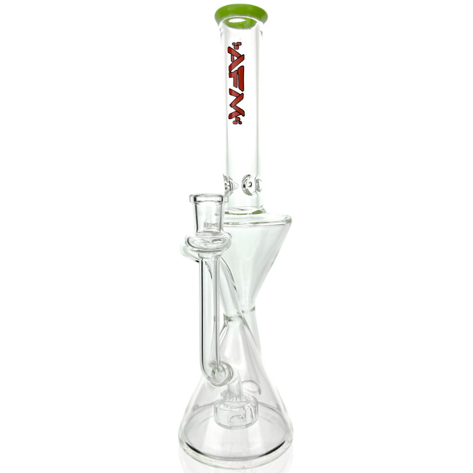 AFM Smoke Dab Rig Slime 12" Time Clear Glass Recycler Dab Rig